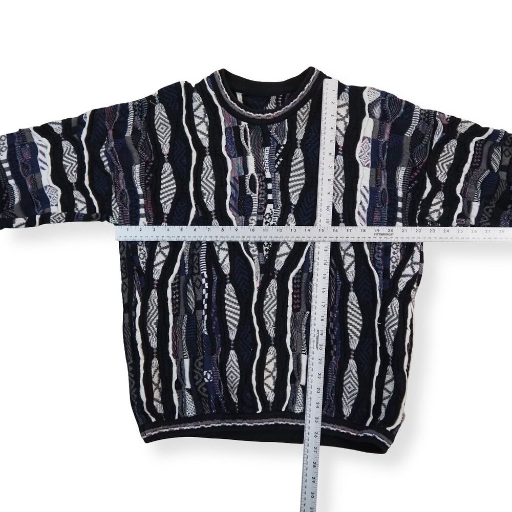 Vintage‎ 3D Textured Coogi Style Cosby Sweater Men's L Multicolor - Picture 5 of 9